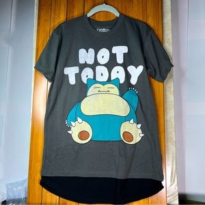 Pokémon Snorlax T-shirt Men's Size Med. Pokemon "Not Today" NWOT Nintendo 2016